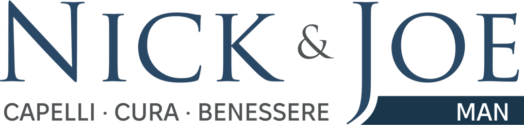 Logo "Nick & Joe" con "Capelli • Cura • Benessere" e riquadro "MAN".